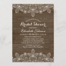vrijgezellenfeest Rustic Wood Lace Elegant Land Kaart