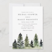 Vrijgezellenfeest Rustic Woodland Pine Trees Kaart (Voorkant)