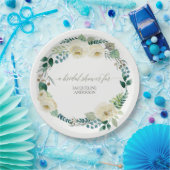 vrijgezellenfeest Rustic Wreath Alabaster Roos lek Papieren Bordje (Feest)