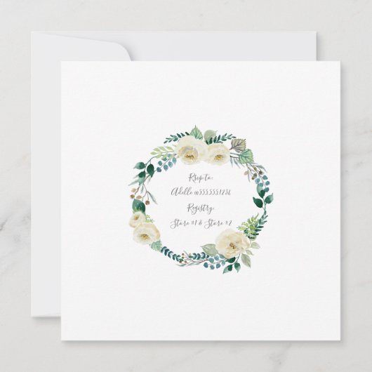 Vrijgezellenfeest Rustiek Ivoor Roos Blush Waterve Kaart (Achterkant)