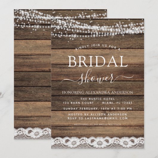 Vrijgezellenfeest rustieke boerderij String Lights Kaart (Voorkant / Achterkant)