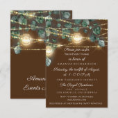 Vrijgezellenfeest rustieke houten gouden bronzen k kaart (Voorkant / Achterkant)