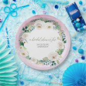 Vrijgezellenfeest rustieke krans lavendel witte ro papieren bordje (Feest)