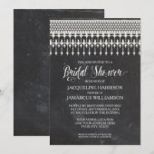 Vrijgezellenfeest rustieke krijtbord kant typograf kaart (Voorkant / Achterkant)