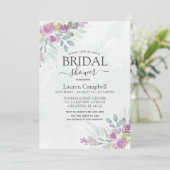 Vrijgezellenfeest Rustieke Waterverf Bloemen Eucal Kaart (Staand voorkant)