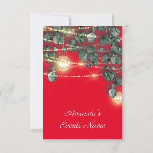 Vrijgezellenfeest Rustige Hood Gold Red Jars Light Kaart (Achterkant)