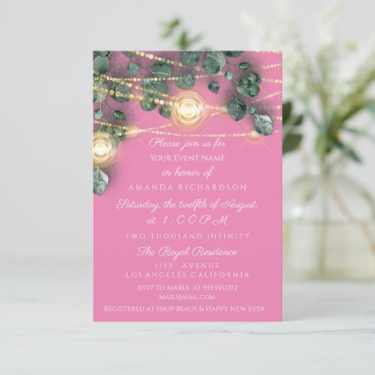 Vrijgezellenfeest Rustige houten gouden roze potte Kaart (Staand voorkant)