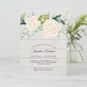 Vrijgezellenfeest Rustige houten Waterverf Ivory R Kaart (Staand voorkant)