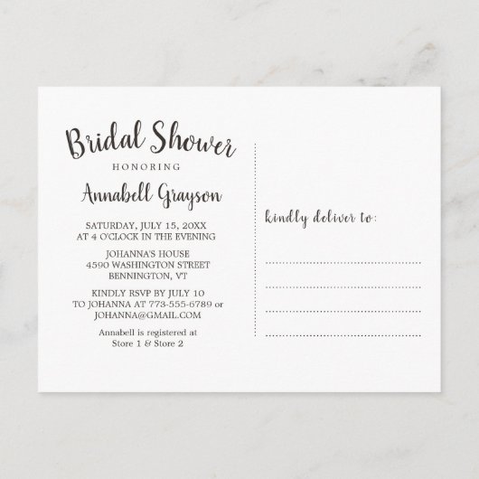 Vrijgezellenfeest Rustige houtkorrels Uitnodiging Briefkaart (Achterkant)