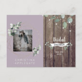 Vrijgezellenfeest Rustige lichten en houtenfotolav Uitnodiging Briefkaart (Voorkant)