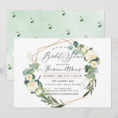 Vrijgezellenfeest Rustige Waterverf Alabaster Flow Kaart (Voorkant / Achterkant)