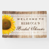 Vrijgezellenfeest Rustisch Land Barn Wood Zonneblo Spandoek (Horizontaal)