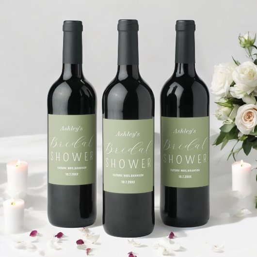 Vrijgezellenfeest Sage Groene Brunch Wijn Etiket