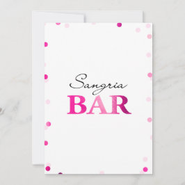 Vrijgezellenfeest Sangria Bar Teken | magenta Conf Kaart
