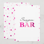 Vrijgezellenfeest Sangria Bar Teken | magenta Conf Kaart (Voorkant / Achterkant)