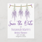 Vrijgezellenfeest Save the Date Dry Lavender Bunel Aankondigingskaart (Voorkant)