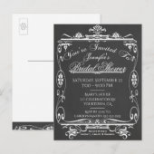 Vrijgezellenfeest |  schoolbord uitnodiging briefkaart (Voorkant / Achterkant)