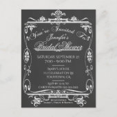 Vrijgezellenfeest |  schoolbord uitnodiging briefkaart (Voorkant)