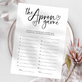 Vrijgezellenfeest Schort Memory Game Kaart