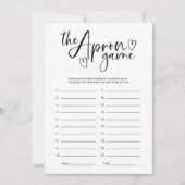 Vrijgezellenfeest Schort Memory Game Kaart (Voorkant)