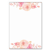 Vrijgezellenfeest Script Floral Place Cards Kaart (Achterkant)