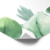 Vrijgezellenfeest Script Waterverf Greenery Welkom Poster (Hoek)