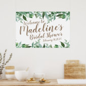 Vrijgezellenfeest Script Waterverf Greenery Welkom Poster (Keuken)