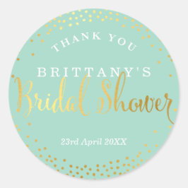 VRIJGEZELLENFEEST SEAL stijlvolle mini gouden conf Ronde Sticker