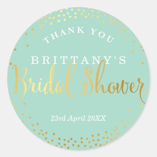 VRIJGEZELLENFEEST SEAL stijlvolle mini gouden conf Ronde Sticker (Voorkant)