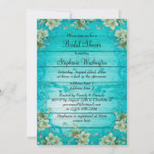 Vrijgezellenfeest Shabby Chic Flowers Kaart (Achterkant)