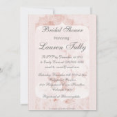 Vrijgezellenfeest Shabby Chic Pink Peony Flowers Kaart (Achterkant)