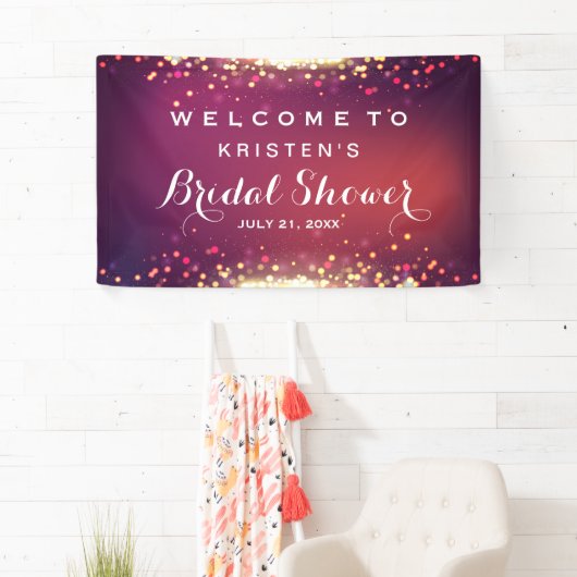 Vrijgezellenfeest Shimmer Gold Glitter Sparkles Spandoek (Insitu)