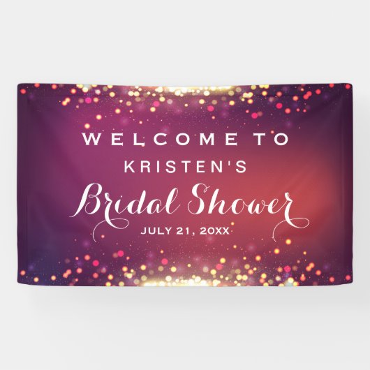 Vrijgezellenfeest Shimmer Gold Glitter Sparkles Spandoek (Horizontaal)