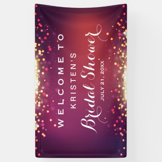 Vrijgezellenfeest Shimmer Gold Glitter Sparkles Spandoek (Verticaal)