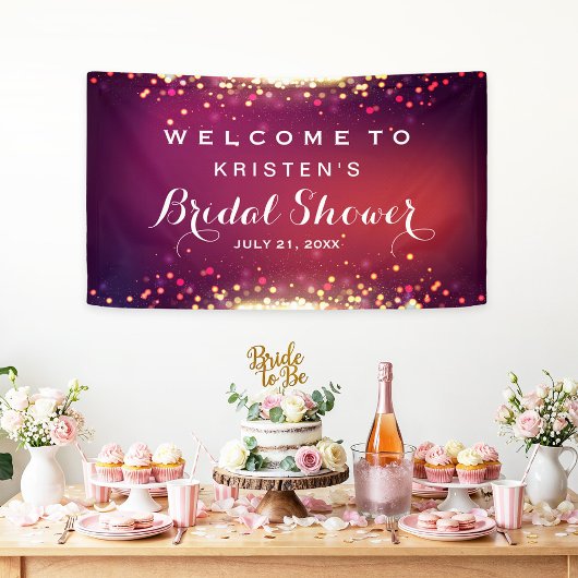 Vrijgezellenfeest Shimmer Gold Glitter Sparkles Spandoek