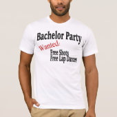 Vrijgezellenfeest (Shots en Lap Dances) T-shirt (Voorkant)