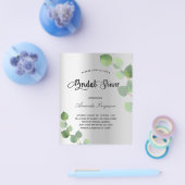 Vrijgezellenfeest Silver Eucalyptus-begrotingsuitn Flyer (Enkel)