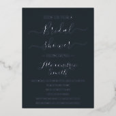 Vrijgezellenfeest Silver Folie Uitnodiging (Voorkant)