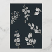 Vrijgezellenfeest Silver Folie Uitnodiging (Achterkant)