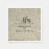 Vrijgezellenfeest Silver Glitter Future Mrs Modern Servet (Voorkant)