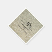 Vrijgezellenfeest Silver Glitter Future Mrs Modern Servet (Hoek)