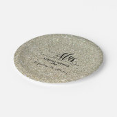 Vrijgezellenfeest Silver Glitter Future Mrs. Party Papieren Bordje (Gekanteld)