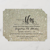 Vrijgezellenfeest Silver Glitter Toekomst Mrs Mode Kaart (Voorkant / Achterkant)