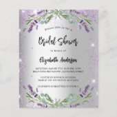 Vrijgezellenfeest Silver lavender-begrotingsuitnod Flyer (Voorkant)