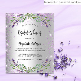 Vrijgezellenfeest Silver lavender-begrotingsuitnod Flyer