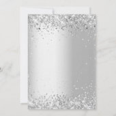 Vrijgezellenfeest Silver Luxury Kaart (Achterkant)