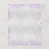 Vrijgezellenfeest Silver paarse begrotingsuitnodig Flyer (Achterkant)