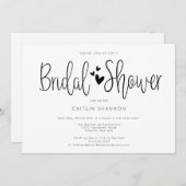 Vrijgezellenfeest Simple Black White Kaart (Voorkant / Achterkant)