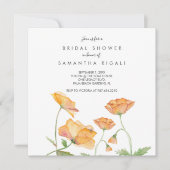 Vrijgezellenfeest Sinaasappel Bloemen Waterverf Po Kaart (Voorkant)