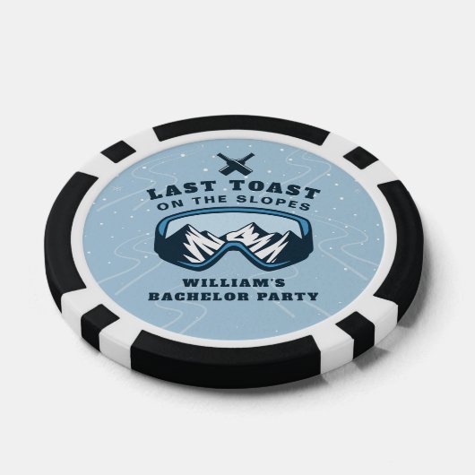 Vrijgezellenfeest Ski Weekend Last Toast Poker Chips (Enkel)